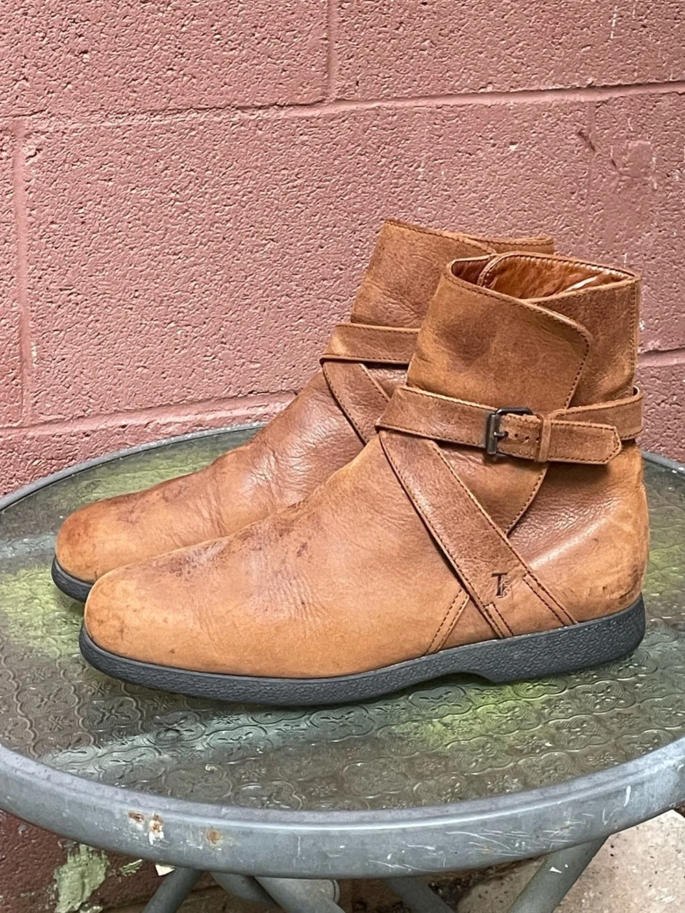 Tod’s Brown Leather Men’s Casual Boots Size 9.5